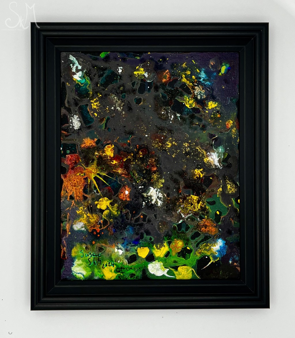 A Stroll in the Woods - Acrylics on 8x10" back-stapled canvas with ¾" side.